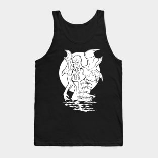 Cthulhu Rocks the Boat Tank Top